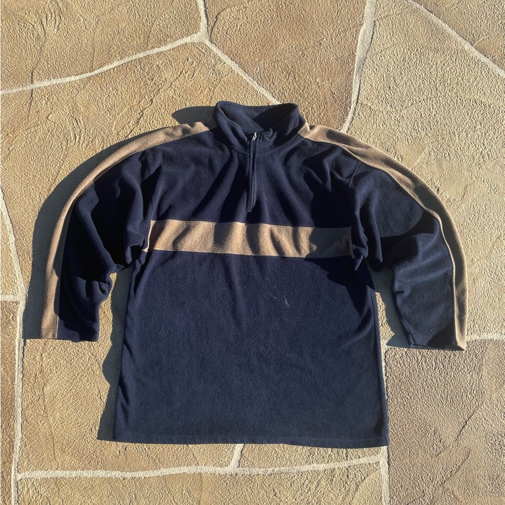 Vintage Old College Inn Jacket Navy Blue/Brown Size XL